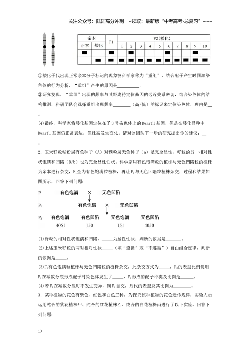 《简答题规范练（学生版）_06-生物-高考总复习_一轮复习_2026年-生物高考一轮复习_2026年高考生物一轮复习讲义+练习+课件（新教材新高考）-G55_2026版_模块检测卷》第10页预览