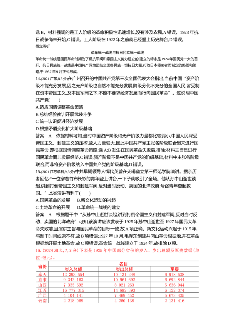 《7_7_第七单元中国成立与新民主主义革命兴起真题汇编_2025版教学资源包_（总复习系列）2025版《5年高考3年模拟》新高考版B版（⭐全科）_第二部分图书拓展资源_1_10年真题》第6页预览