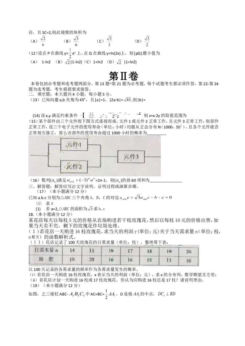 《2012年理科数学海南省高考真题含答案_高考一二三轮复习_数学_2027年高考数学专项复习更新中_2008年-2026年数学高考真题-G427_2008-2020年高考_2008-2020年_地方卷_地方卷高考理科数学》第3页预览
