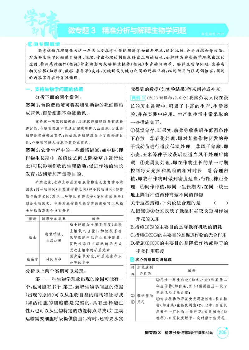 《1_精讲册-微专题3精准分析与解释生物学问题_2026版教学资源包_202653高考总复习A版_浙江版_2026版.浙江版.选考总复习.生物.5·3A版_微专题_微专题3精准分析与解释生物学问题_2_精讲册PDF》第1页预览