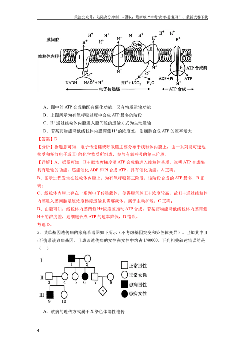 《题型04图示图解和表格类（解析版）_06-生物-高考总复习_专项复习_2024年_2024年高考生物热点题型押题习题专项训练全国通用_资料》第4页预览