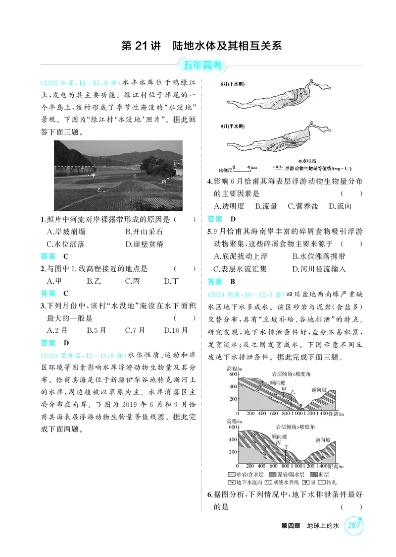 《1_第四章地球上的水_2026版教学资源包_202653高考总复习A版_江苏版_2026版.江苏版.选考总复习.地理.5·3A版_图书电子资源_第四章地球上的水_1_精练册PDF》第4页预览