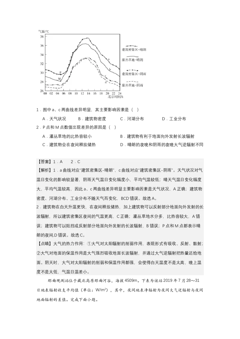 《高频考点14大气的受热过程_地理_2026年-地理高考专项复习_42026年高考地理高频考点专项突破思维导图+解题技巧+专项突破》第3页预览