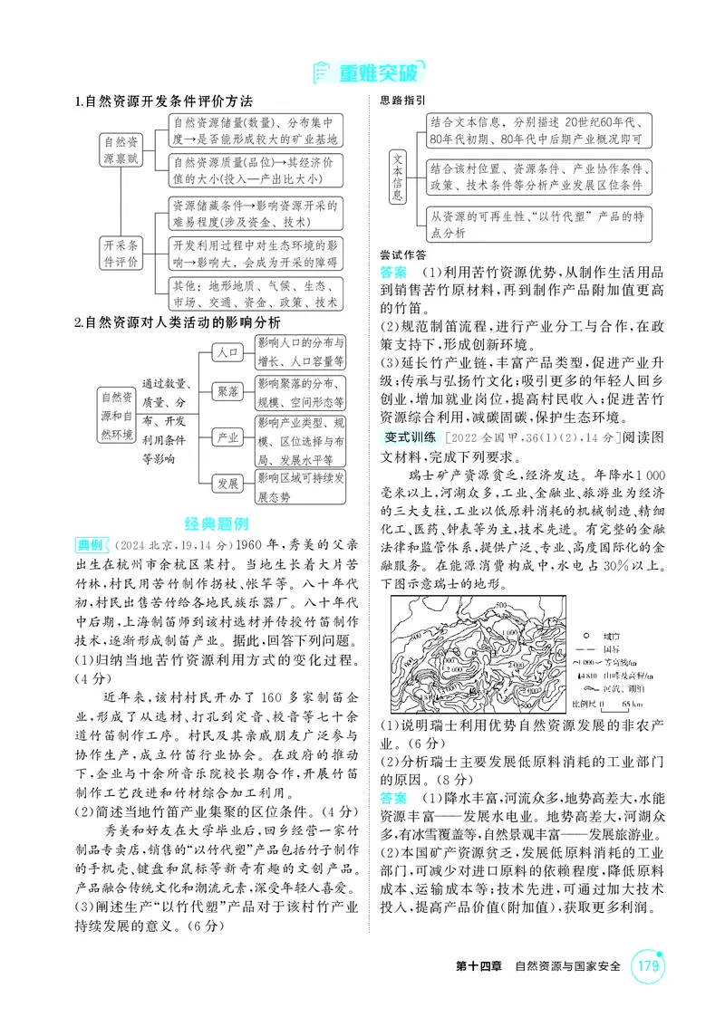 《1_第十四章　自然资源与国家安全_2026版教学资源包_202653高考总复习A版_湖南版_2026版.湖南版.选考总复习.地理.5·3A版_第十四章自然资源与国家安全_2_精讲册PDF》第2页预览