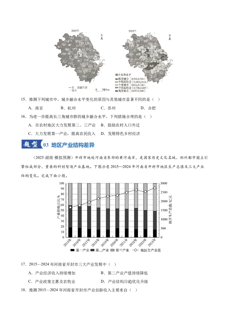 《第30讲城市、产业与区域发展（专项训练）（湖南专用）（学生版）_地理_2026年_2026年高考地理一轮课件+讲义+练习（湖南专用）-G331》第6页预览