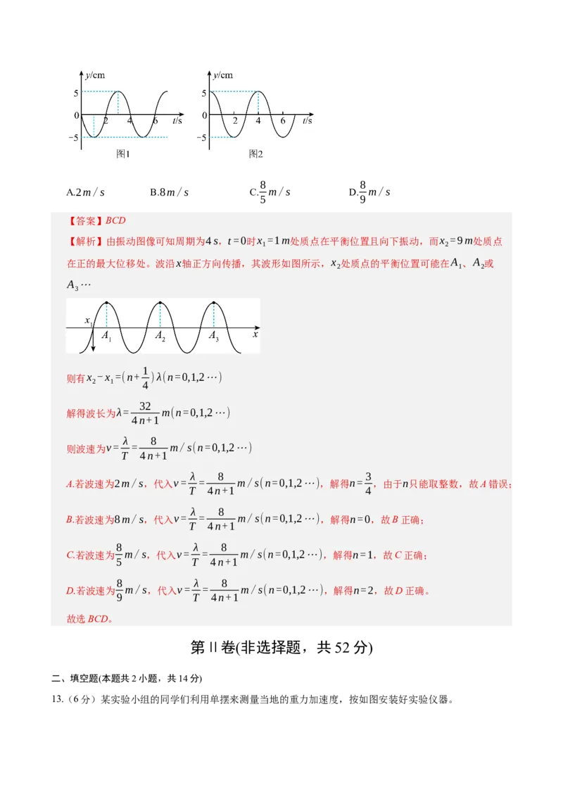 《第八章：机械振动与机械波（综合训练）（教师版）_地理_2027年高考地理一轮_2027年高考物理举一反三系列（新高考通用）-G249_资料_2027版》第9页预览
