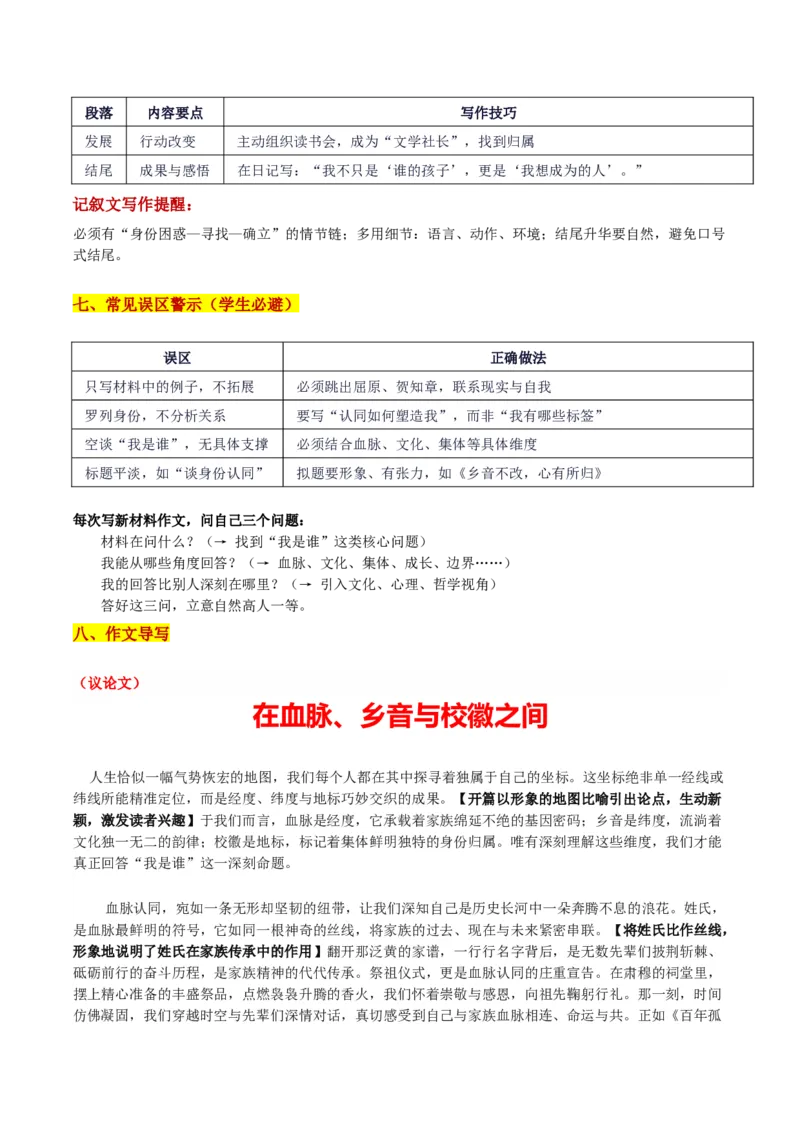 《重庆市康德9月调研“我是谁——身份认同”审题立意及范文_专项复习_2026年-语文专项复习_582026年高考语文各地名校模考卷作文导写》第5页预览