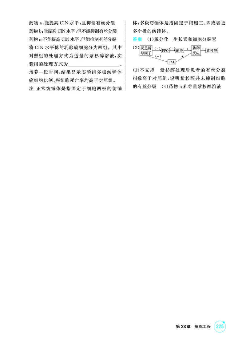 《1_精练册PDF-第23章细胞工程_2026版教学资源包_202653高考总复习A版_山东版_2026版.山东版.选考总复习.生物.5·3A版_第5部分生物技术与工程_第23章细胞工程_1_精练册PDF》第4页预览