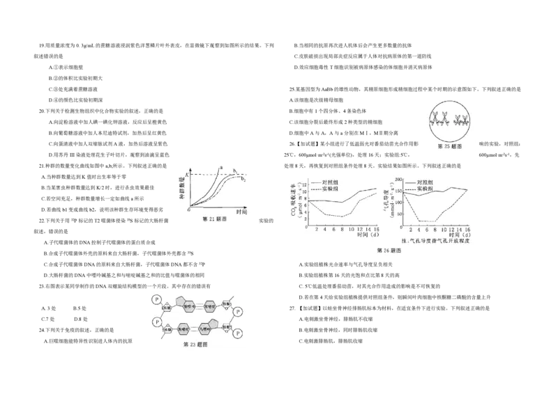 《2015年浙江省高考生物10月（原卷版）(1)_高考一二三轮复习_生物_2027年高考生物专项_2008年-2026年生物高考真题-G427_2008-2020年高考_地方卷_浙江高考生物08-21_A3word版_PDF版（赠送）》第2页预览