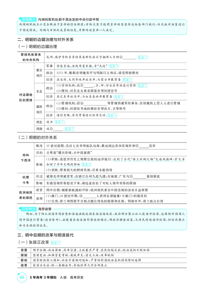 《1_4-第四单元明清中国版图的奠定与面临的挑战_2026版教学资源包_202653高考总复习A版_江苏版_2026版.江苏版.选考总复习.历史.5·3A版_二、教师用书PDF_第一部分中国古代史_2_精讲册PDF》第3页预览