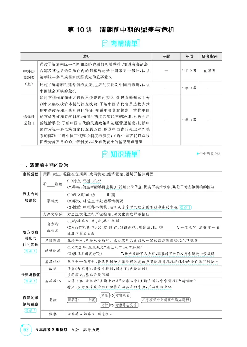 《1_4-第四单元明清中国版图的奠定与面临的挑战_2026版教学资源包_202653高考总复习A版_江苏版_2026版.江苏版.选考总复习.历史.5·3A版_二、教师用书PDF_第一部分中国古代史_2_精讲册PDF》第5页预览