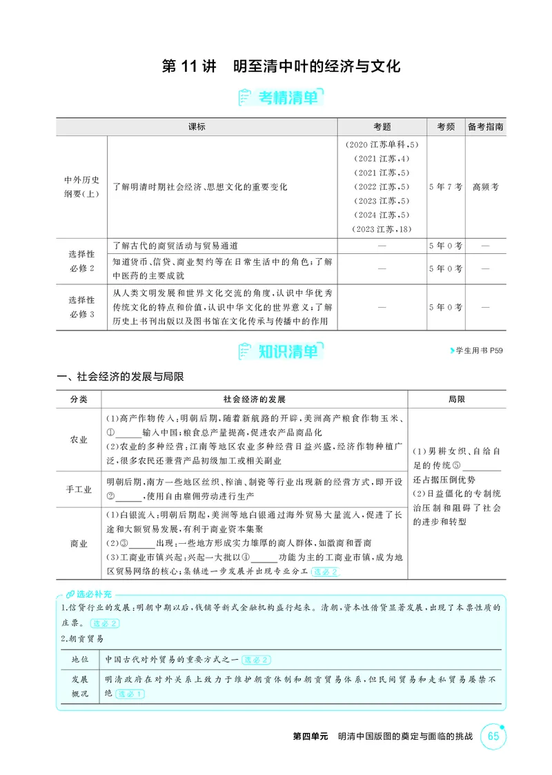 《1_4-第四单元明清中国版图的奠定与面临的挑战_2026版教学资源包_202653高考总复习A版_江苏版_2026版.江苏版.选考总复习.历史.5·3A版_二、教师用书PDF_第一部分中国古代史_2_精讲册PDF》第8页预览