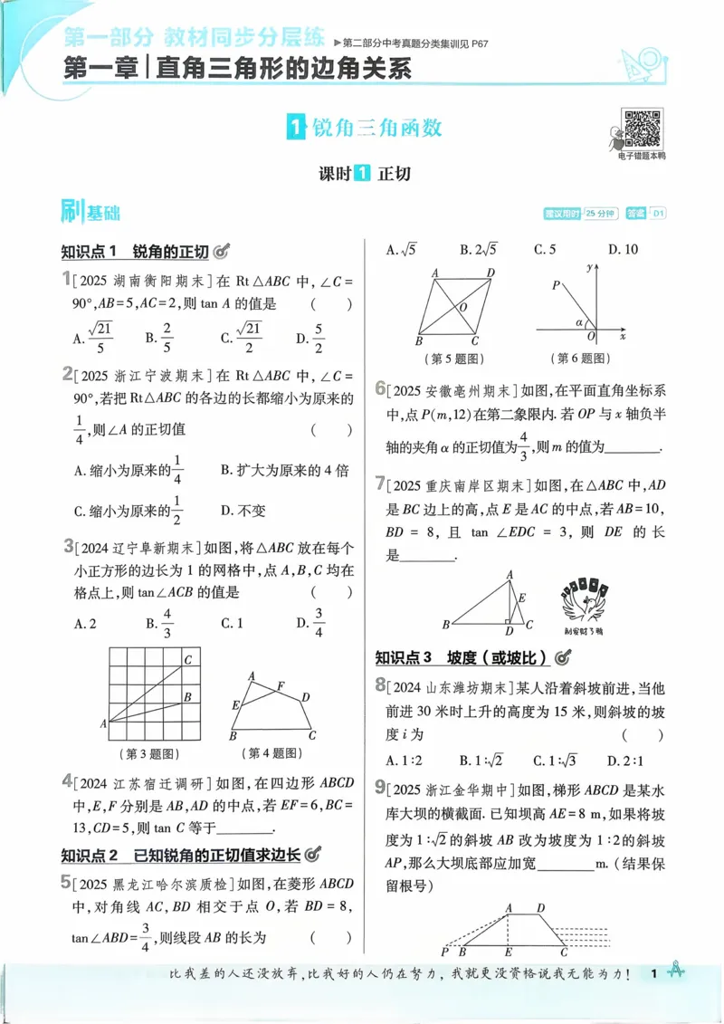 《2026数学BS9年级下册_2026版初中《必刷题》7-9年级上下册册（全科）（多版本合集）_初中必刷题下册_2026版初中《必刷题》9年级下册（全科）》第5页预览