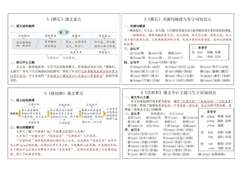 《五（上）语文新版课课贴2024秋_5年级上册同步教辅_5上语文_五上语文课课练+课课贴》第3页预览