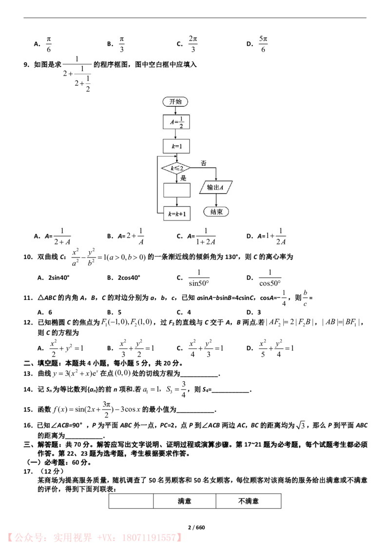 《2015年-2019年全国数学真题试卷50套（文科）_初高中资料库_高中资料库（转存避免链接过期失效）_高中数学》第2页预览