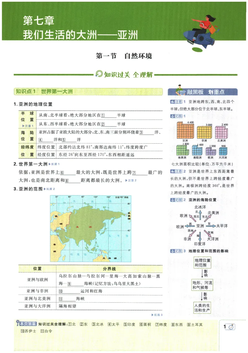 《2026春《初中必刷题》地理RJ7下狂K重点_2026版初中《必刷题》7-9年级上下册册（全科）（多版本合集）_初中必刷题下册_2026版初中《必刷题》7年级下册（全科）》第5页预览