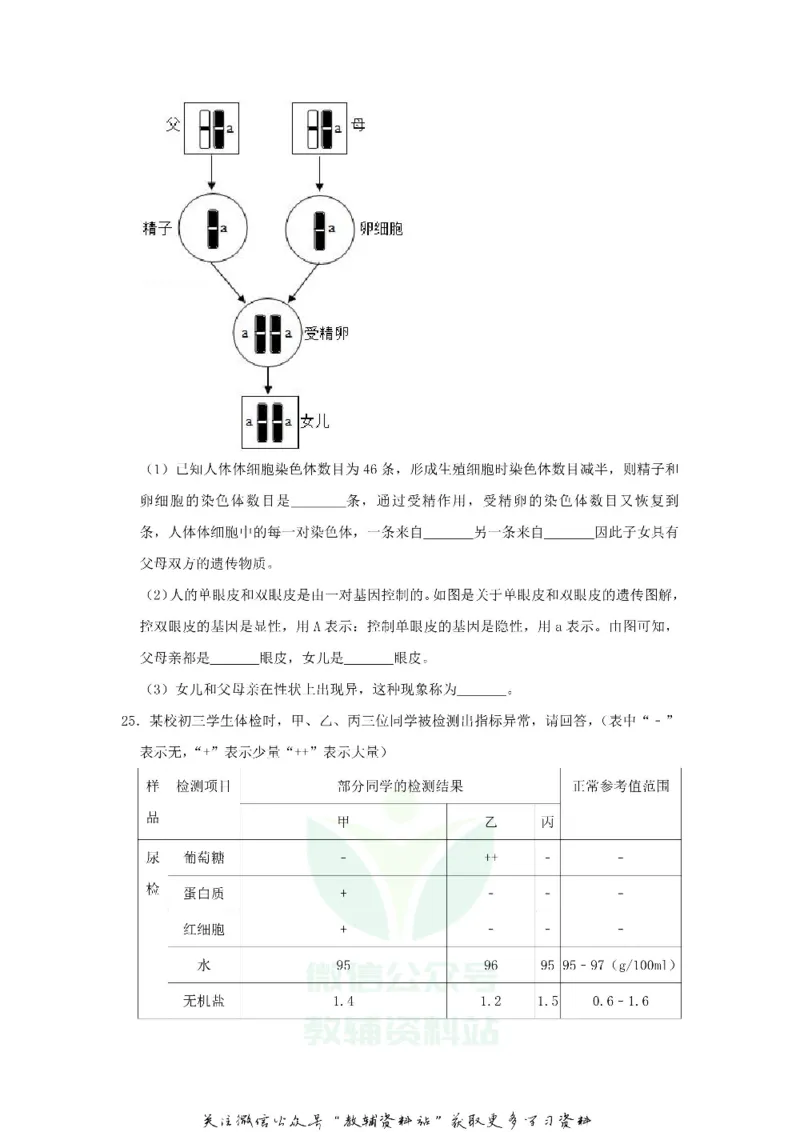 《2018上海虹口中考生物真题及答案_初高中资料库_初中资料库（转存避免链接过期失效）_初中生物》第6页预览