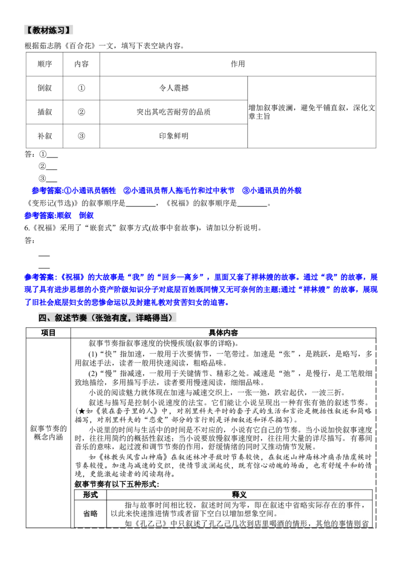 《高考语文复习——文学类阅读·小说：（03）怎么讲述：叙述技巧、叙述方式、叙述顺序、叙述节奏和叙述联结_专项复习_2026年-语文专项复习》第6页预览