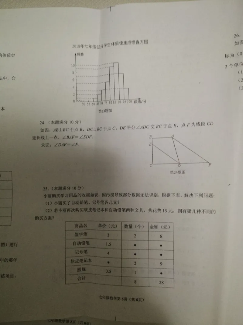 《2018-2019学年山东省临沂市沂水县七年级下册期末考试数学试卷含答案_初高中资料库_初中资料库（转存避免链接过期失效）_初中数学》第5页预览
