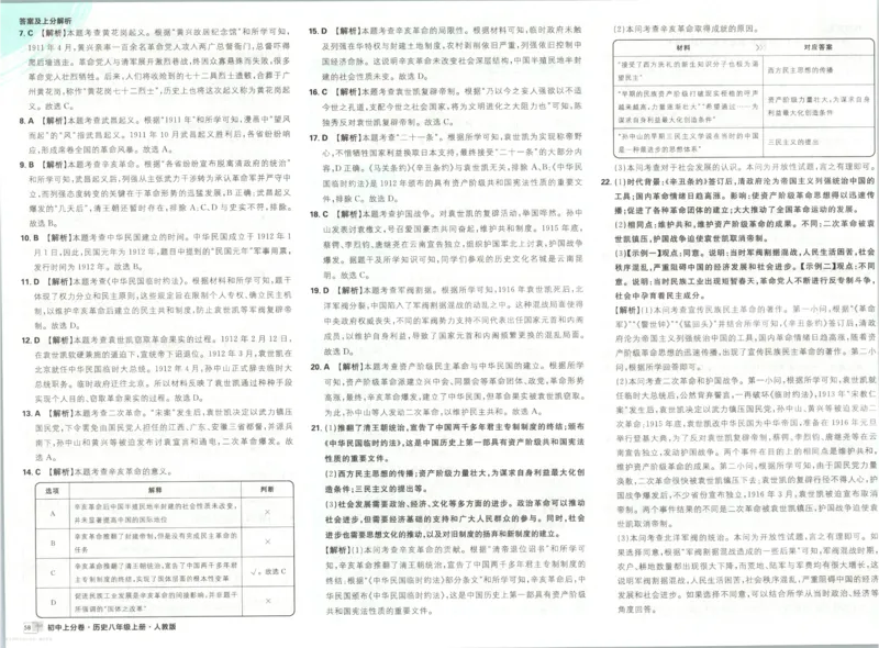 《2027《初中上分卷》8上历史（人教版）答案_2026秋初中教辅合集_2027上分卷_2026秋《上分卷》8上历史（人教版）》第10页预览