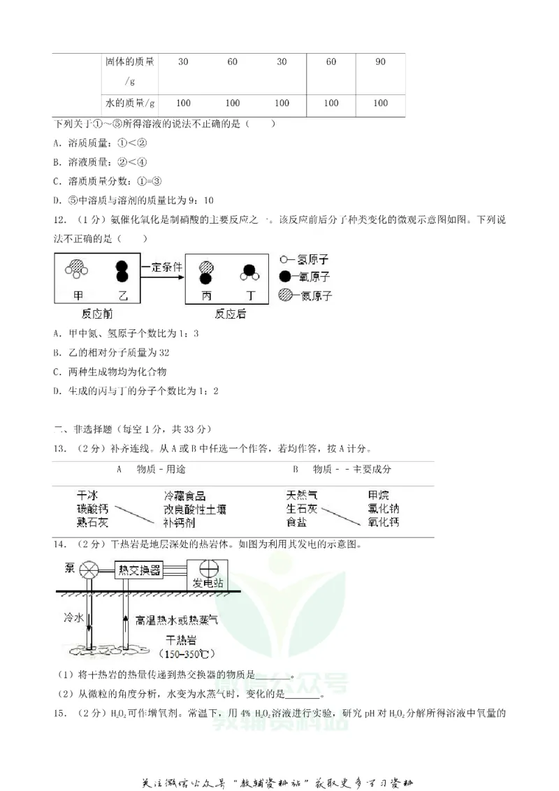 《2018北京延庆中考化学真题及答案_初高中资料库_初中资料库（转存避免链接过期失效）_初中化学》第3页预览