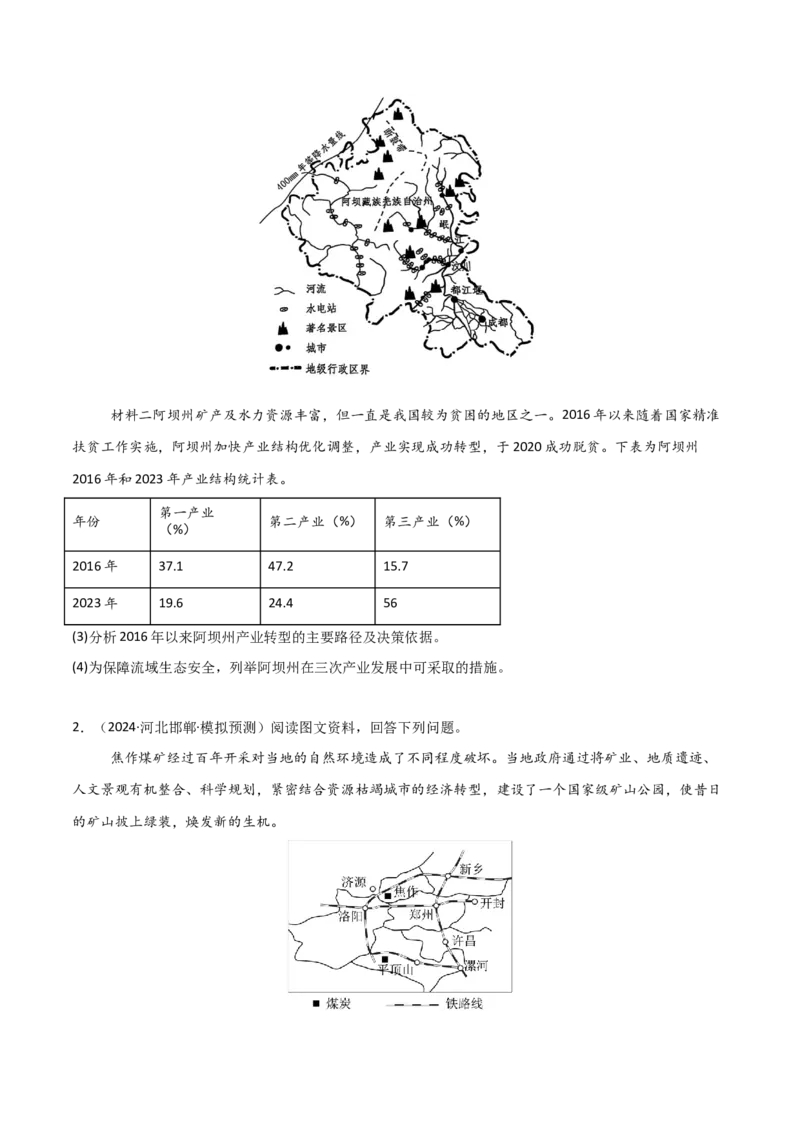 《大题08服务业与产业转型升级（2大热点角度）（原卷版）_地理_三轮冲刺_大题精做冲刺2025年高考地理大题突破+限时集训（新高考通用）》第6页预览