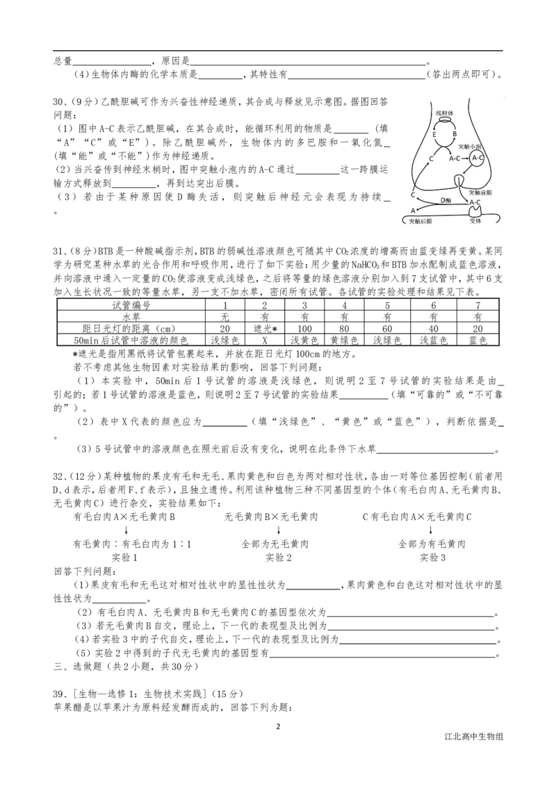 《2016年高考重庆高考理综生物试题含答案word版(1)_高考一二三轮复习_生物_2027年高考生物专项_2008年-2026年生物高考真题-G427_2008-2020年高考_地方卷_重庆高考生物08-20》第2页预览