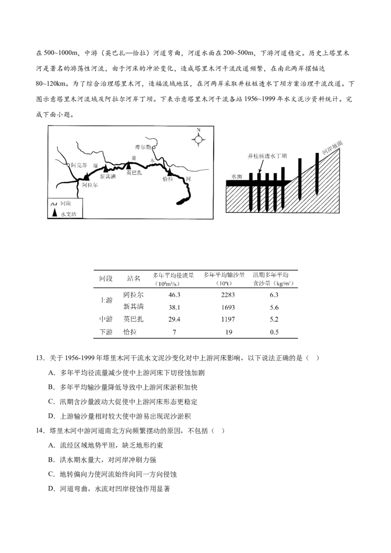 《专题02地表形态的塑造（湖南专用）（学生版）_地理_2026年-地理高考专项复习_2025年高考地理二模试题分类汇编（湖南专用）》第5页预览