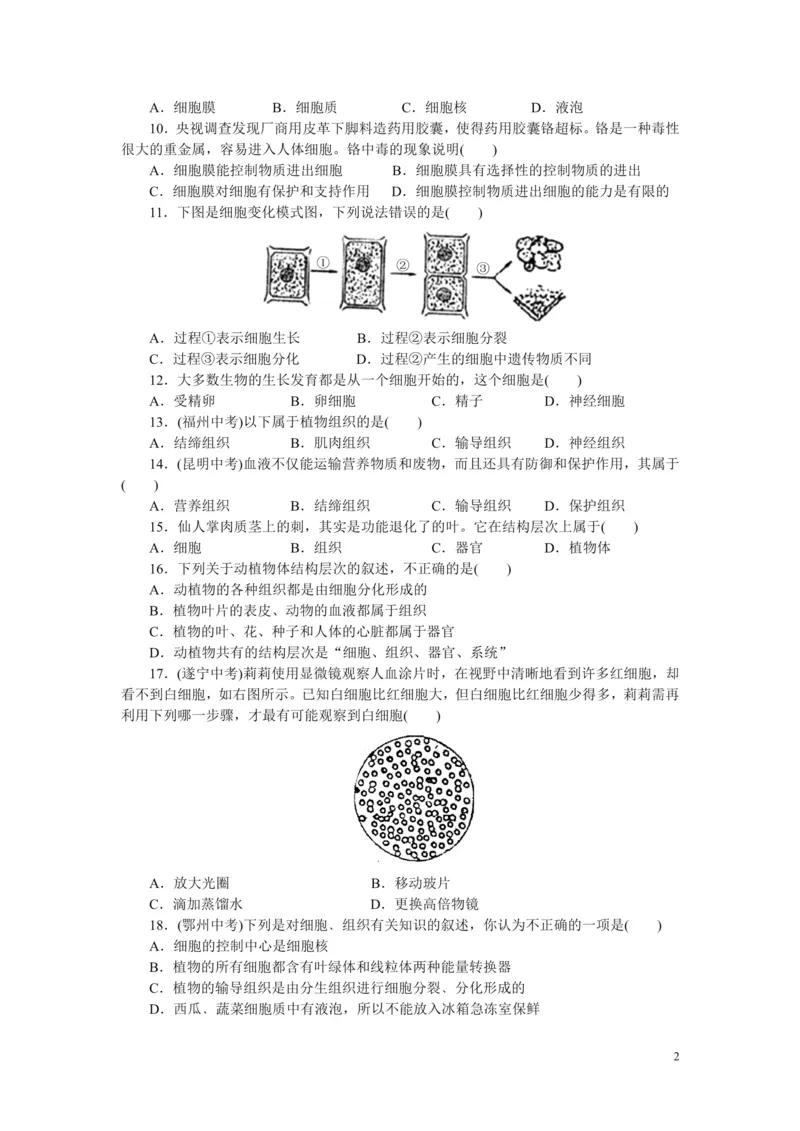 《2.第3、4章检测卷（带答案）_00_初高中资料库_初中资料库（转存避免链接过期失效）_初中生物》第2页预览