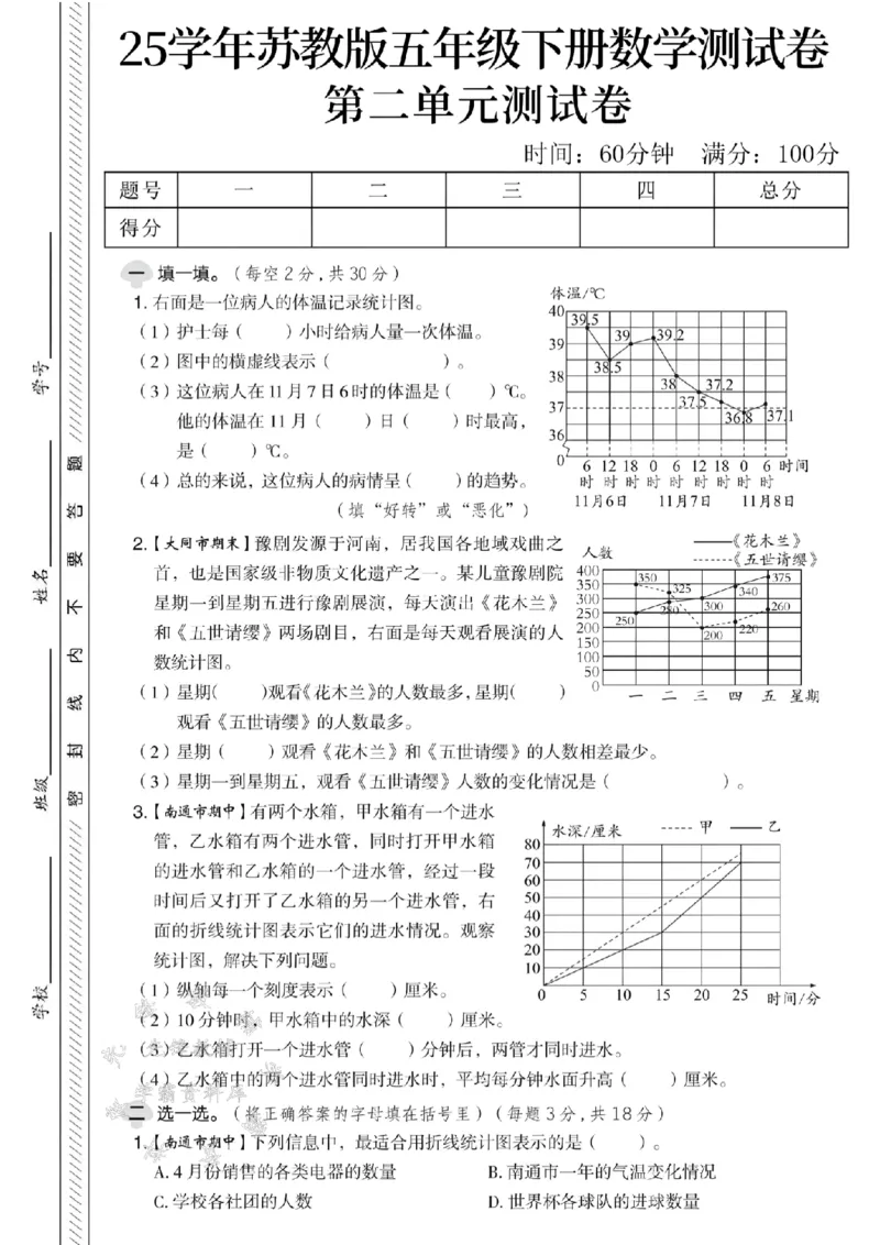 《五年级（下）数学第二单元测试卷《苏教版》_5年级下册同步教辅_5下数学_五下数学苏教版试卷》第1页预览