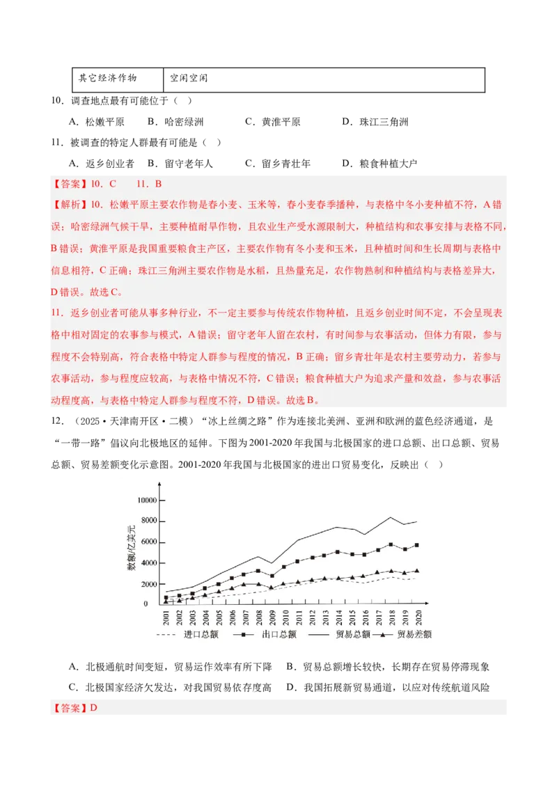 《专题08区域发展战略（新高考通用）（教师版）_地理_2026年-地理高考专项复习_2025年高考地理二模试题分类汇编（新高考专用）_2025版》第5页预览
