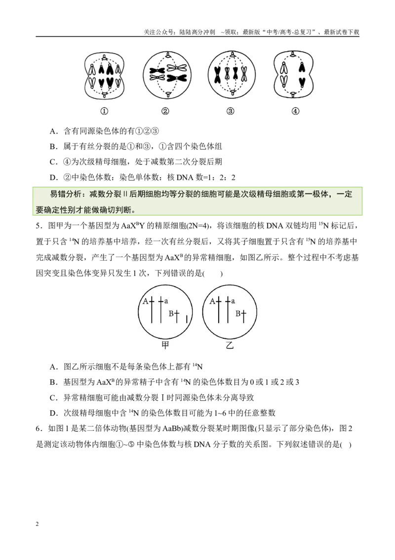 《（消灭易错）遗传与变异难点易错（学生版）（5大题组）_06-生物-高考总复习_专项复习_2025年_2025年高考生物考试易错题（新高考通用）》第2页预览