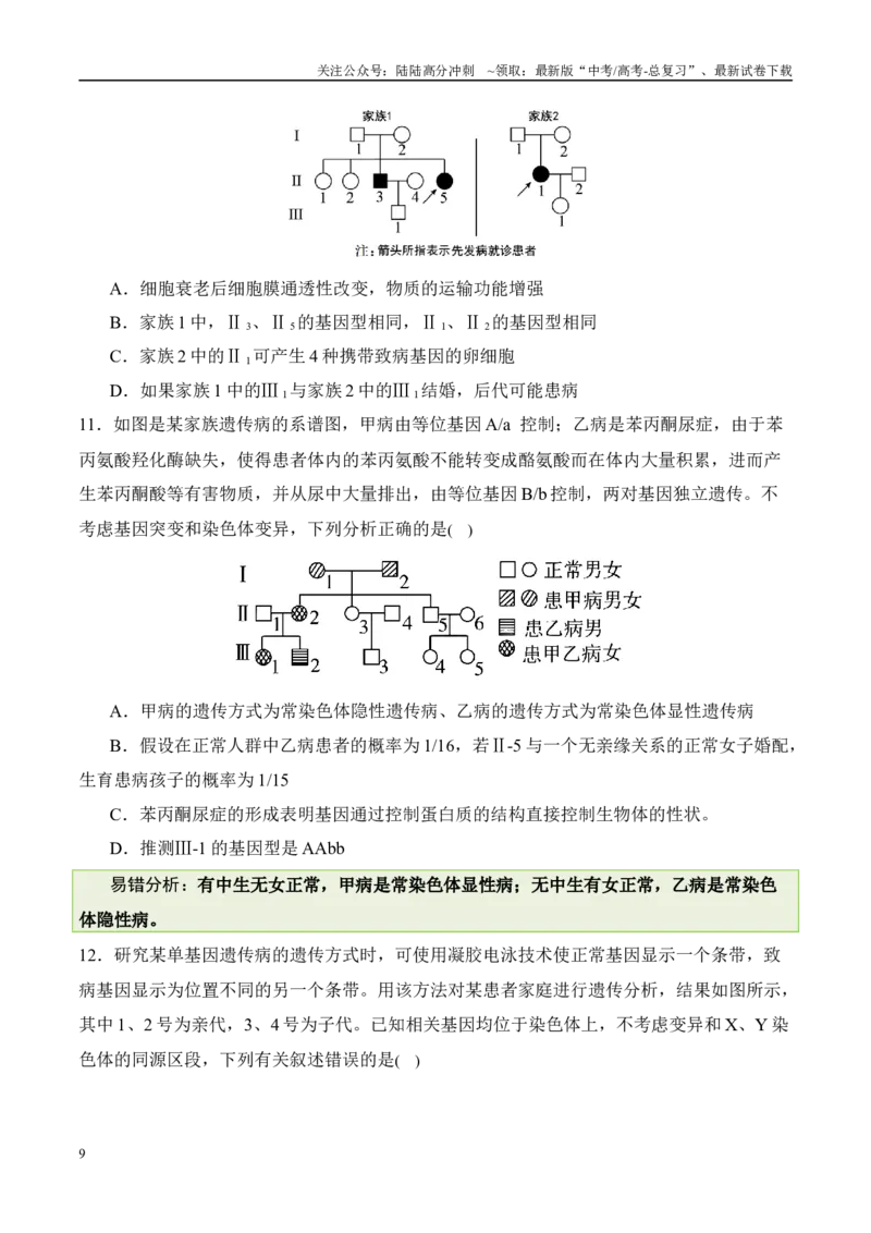 《（消灭易错）遗传与变异难点易错（学生版）（5大题组）_06-生物-高考总复习_专项复习_2025年_2025年高考生物考试易错题（新高考通用）》第9页预览