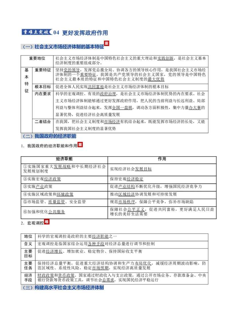 《第一单元生产资料所有制与经济体制（知识清单）（全国通用）_zheng治_2026年_2026年高考政治一轮复习知识清单（全国通用）-G56_2026版》第6页预览