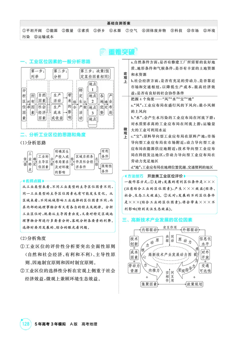 《1_精讲册第九章_2026版教学资源包_202653高考总复习A版_广东版_2026版.广东版.选考总复习.地理.5·3A版_第九章产业区位因素及其变化_2_精讲册PDF》第6页预览