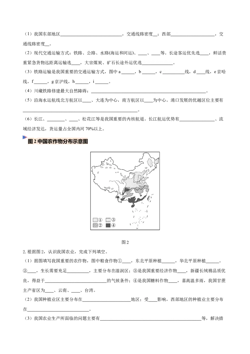 《专题16中国的经济发展（填图速记）（挖空版）_地理_2027年高考地理专项复习_42027年高考地理区域填图速记与演练手册（全国通用）》第2页预览