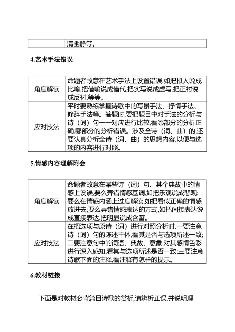《高考语文专题复习专题八古代诗歌阅读：选择题的设题角度与解答技巧_专项复习_2026年-语文专项复习_312026届高考语文古代诗歌专题全解_资料》第4页预览