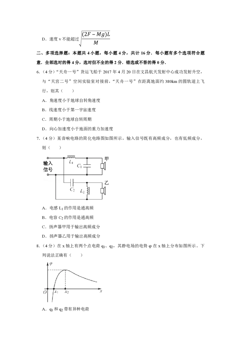 《2017年江苏省高考物理试卷_高考一二三轮复习_物理_2026年-物理高考专项复习_2008年-2025年物理高考真题_2008-2020年高考_地方卷_江苏高考物理07-20_A4word版_PDF版（赠送）》第3页预览