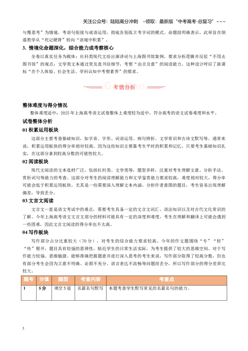 《高考语文真题完全解读（上海卷）（学生版）_专项复习_2026年-语文专项复习_2025年高考语文真题完全解读-G338》第3页预览