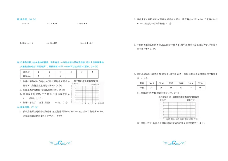 《五（下）苏教版数学名校梳理卷(单元专项期中期末）_5年级下册同步教辅_5下数学_五下数学苏教版试卷》第10页预览