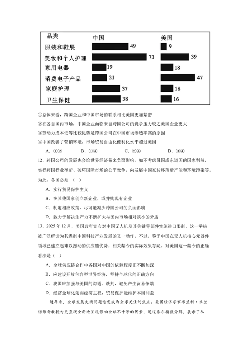《经济全球化专项训练当代国际政治与经济_zheng治_2027年高考政治专项复习_22027届高考政治三轮冲刺专项训练》第5页预览