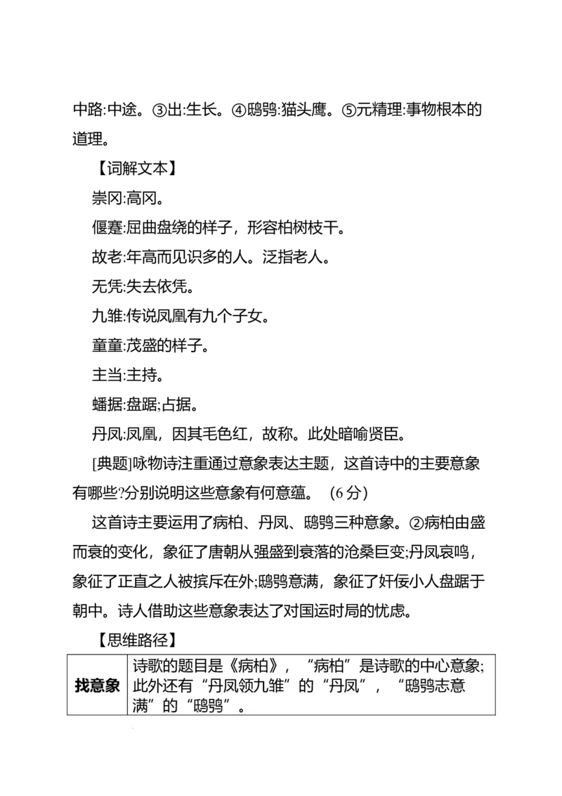 《高考语文专题复习专题二古代诗歌阅读：赏析诗歌的意象与人物形象_专项复习_2026年-语文专项复习_312026届高考语文古代诗歌专题全解_资料》第7页预览
