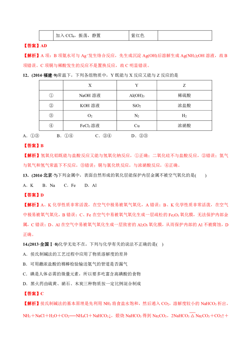 《2010-2019年高考化学真题分类训练专题07金属及其化合物（教师版含解析）_初高中资料库_高中资料库（转存避免链接过期失效）_高中化学》第5页预览