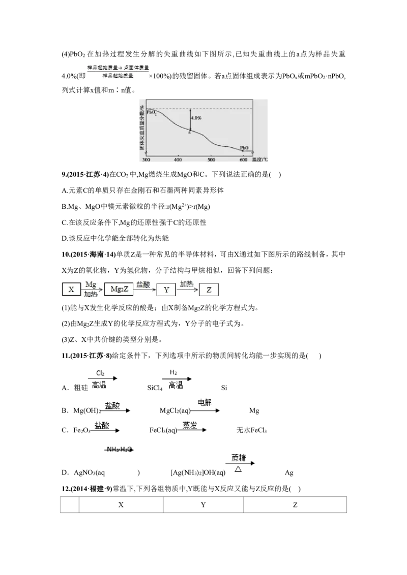 《2010-2019年高考化学真题分类训练专题08非金属及其化合物（学生版不含答案）_初高中资料库_高中资料库（转存避免链接过期失效）_高中化学》第3页预览