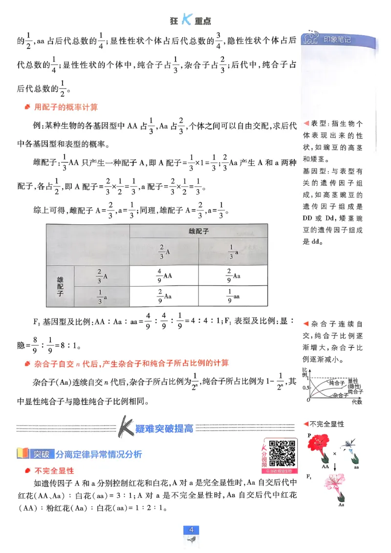 《2026版高中必刷题生物必修2人教版-狂K重点-完整_2027高中必刷题_必刷题2027_2027高一高二必刷题_生物_生物必修2完整版》第4页预览