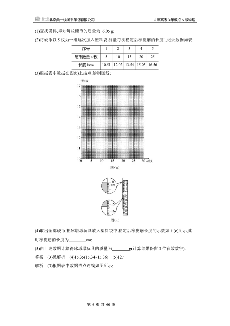 《1_3.2025版5·3A版新高考版专题十七练习册word_2025版教学资源包_（总复习系列）2025版《5年高考3年模拟》新高考版A版（⭐全科）_2025版.新高考版.选考总复习.物理.5·3A版_专题十七实验》第6页预览