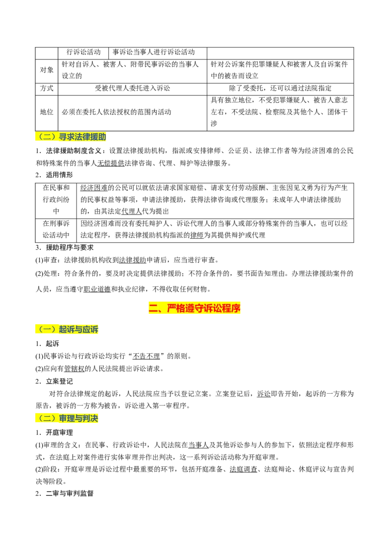 《晨读知识点18--社会争议解决-5页_zheng治_2026年_2026年高考政治一轮复习复习晨读晚练系列（核心知识＋专项训练）-G397_资料》第3页预览