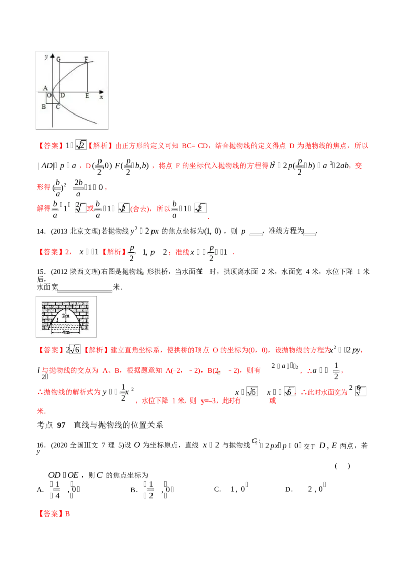 《2011-2020年高考数学真题分专题训练专题28抛物线（教师版含解析）_初高中资料库_高中资料库（转存避免链接过期失效）_高中数学》第6页预览