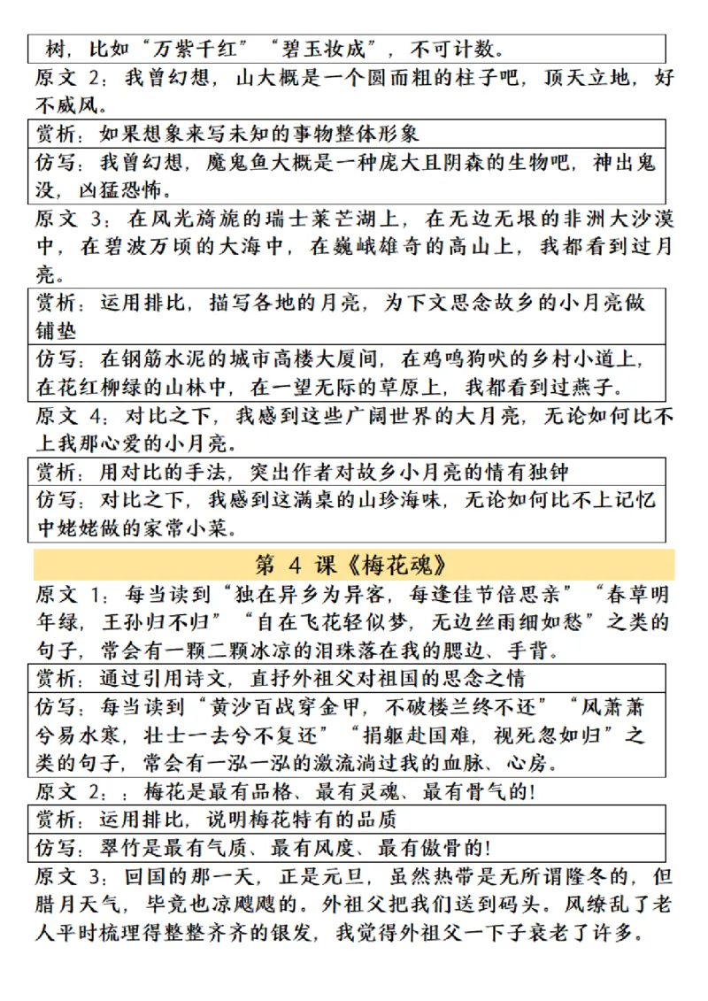 《五年级（下）语文金句仿写_5年级下册同步教辅_5下语文_五下语文专项练习》第2页预览