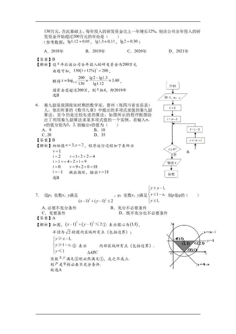 《2016四川高考数学(理科)试题及参考答案_高考一二三轮复习_数学_2027年高考数学专项复习更新中_2008年-2026年数学高考真题-G427_2008-2020年高考_2008-2020年_地方卷_四川08-22_四川高考理科数学》第6页预览